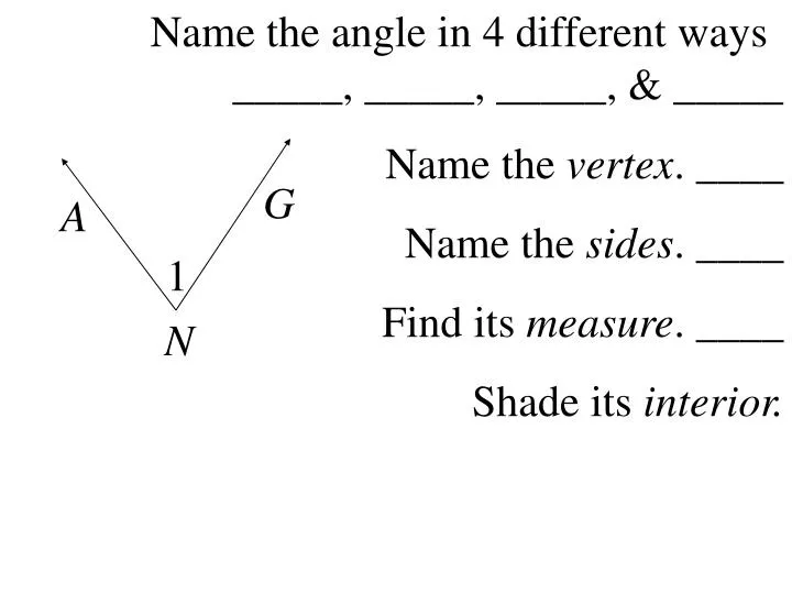 Four Ways To Name An Angle