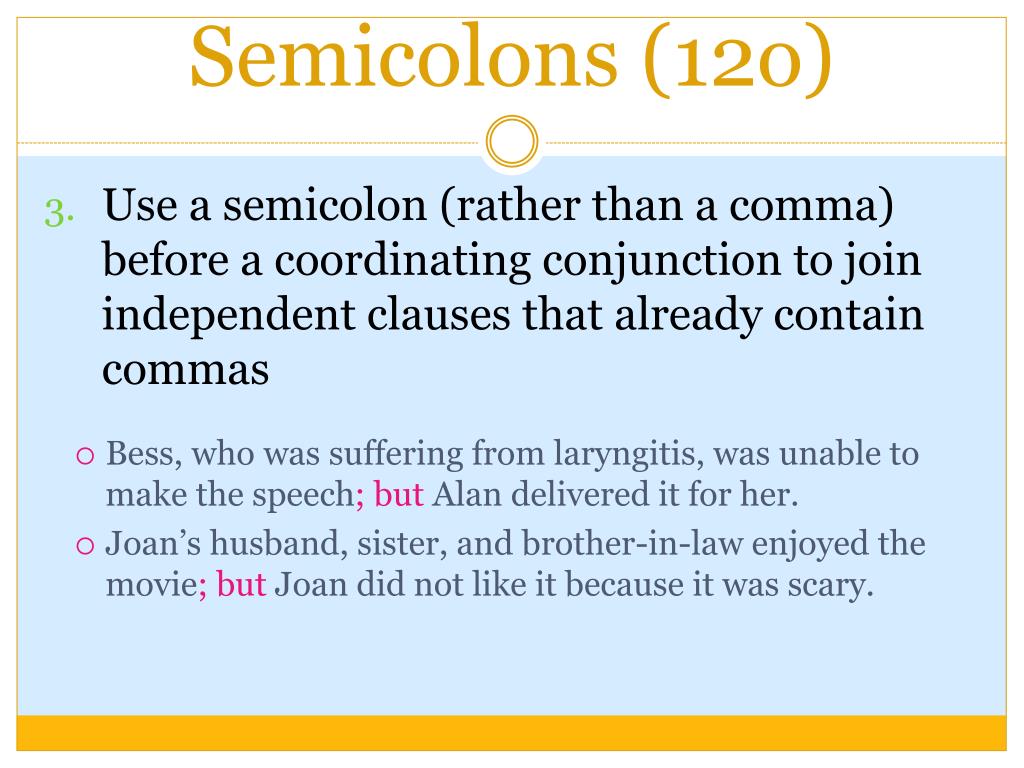 Ppt 9 Grammar Semicolons And Colons Powerpoint Presentation Free