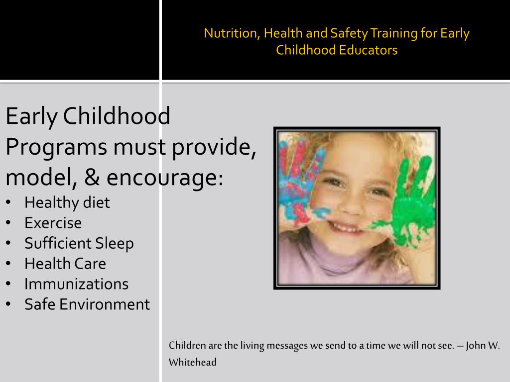 PPT Nutrition, Health and Safety Training for Early Childhood
