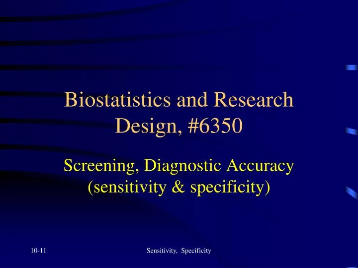 biostatistics and research design 6350 n.