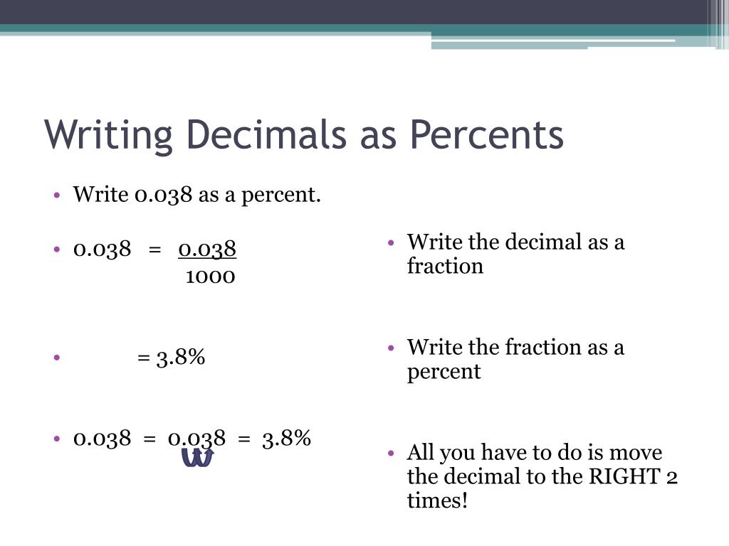PPT - Fractions, Decimals and Percents PowerPoint Presentation
