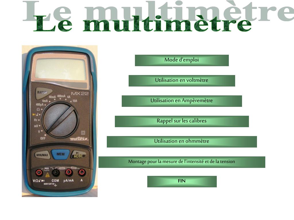 PPT - Le multimètre PowerPoint Presentation, free download - ID:3069891