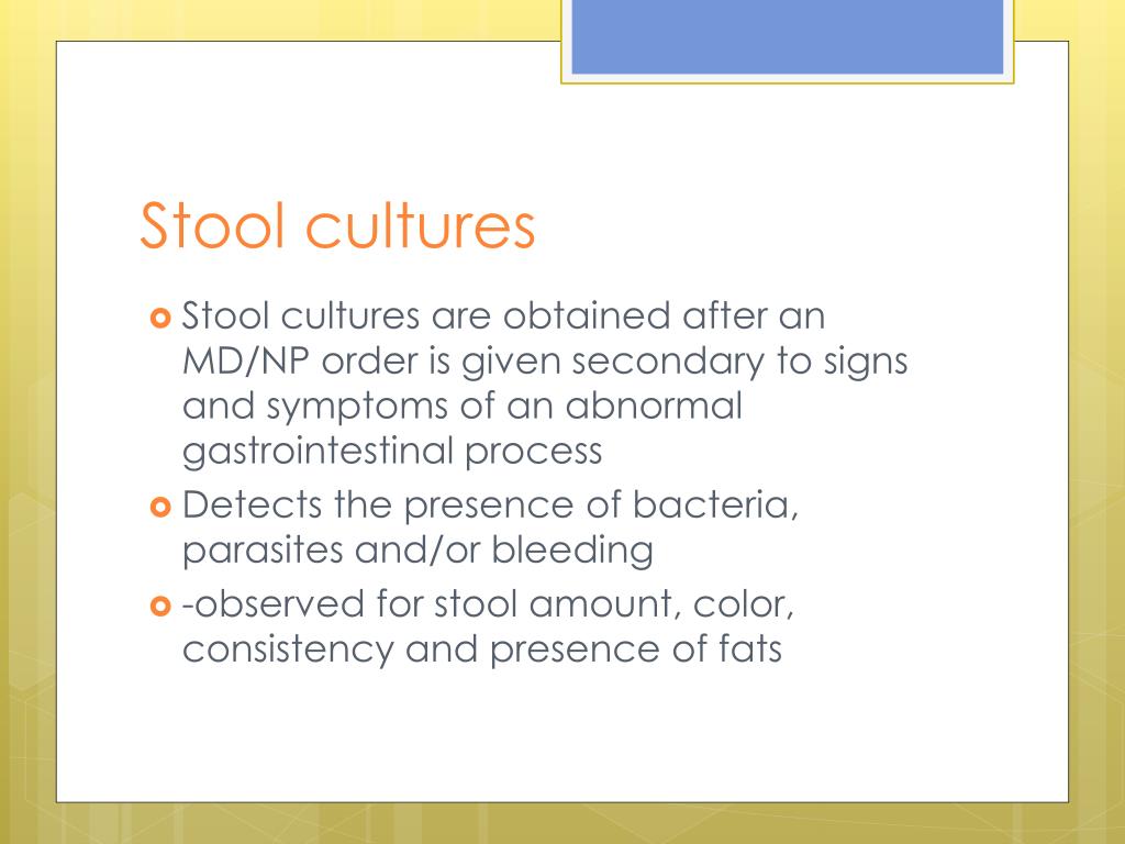 PPT Stool, Gastric, Sputum and Throat Cultures PowerPoint