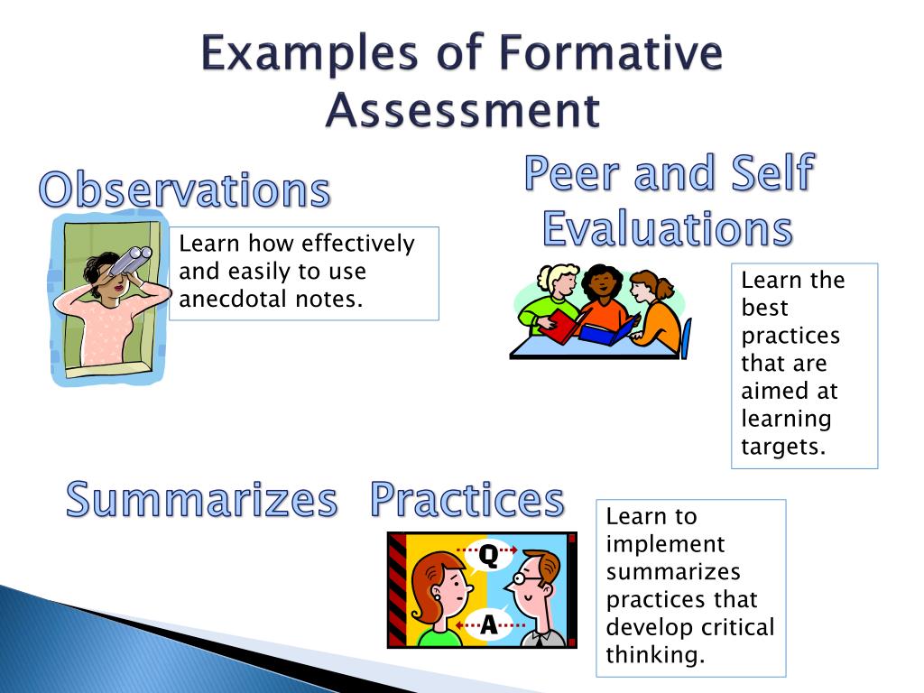 what are some examples of effective formative assessment practices