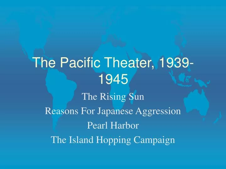 the pacific theater 1939 1945 n.