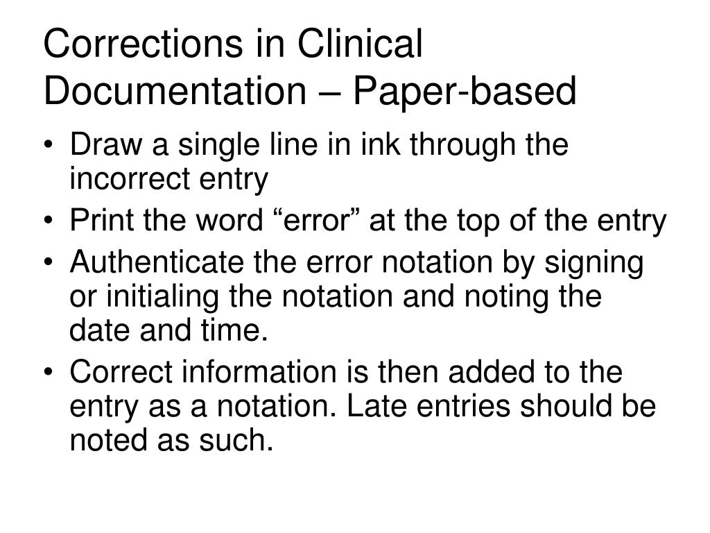 paper documentation corrections should