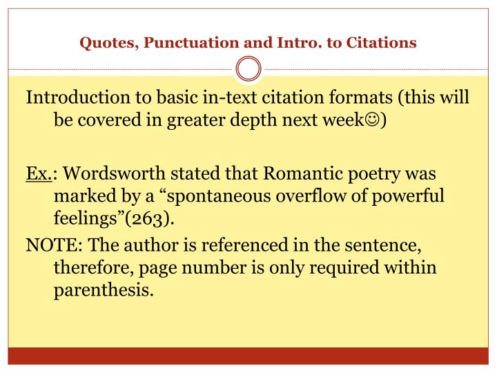ppt the comma quotes punctuation and intro to citations punctuation quotes
