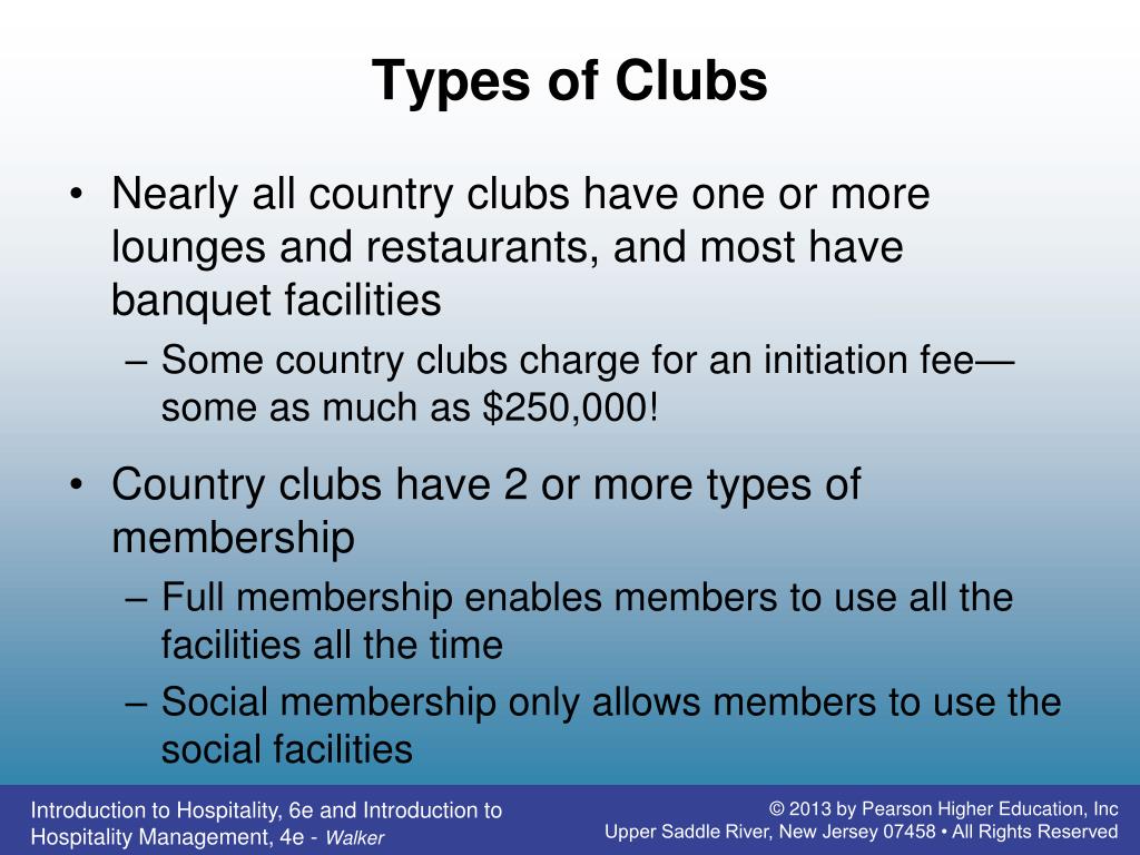 types of clubs