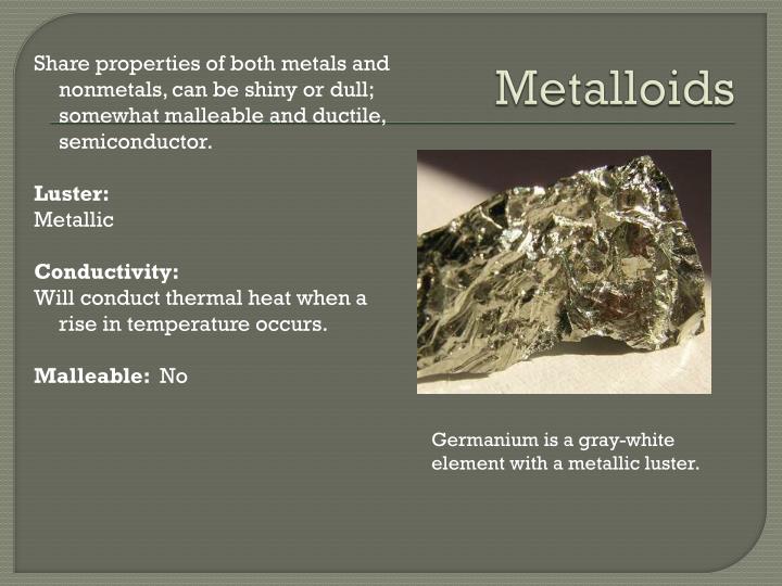 PPT Metals, Nonmetals, and Metalloids PowerPoint Presentation ID