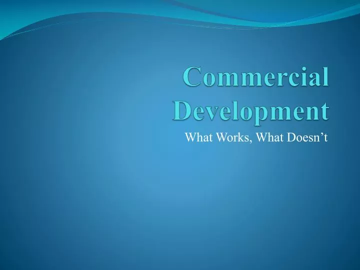 commercial development n.
