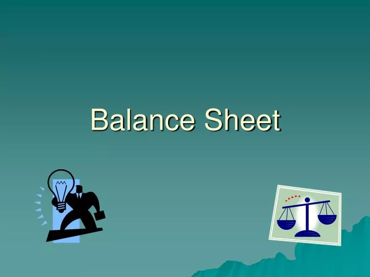 PPT - Balance Sheet PowerPoint Presentation, free download - ID:3072002