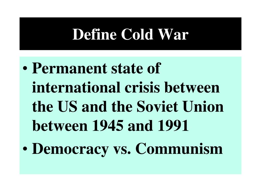 PPT The Cold War 19451991 US vs Union of Soviet Socialist Republics