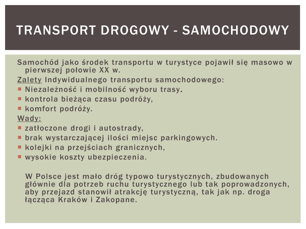 PPT - Przedmiot: OBSŁUGA RUCHU TURYSTYCZNEGO W POLSCE I NA ŚWIECIE