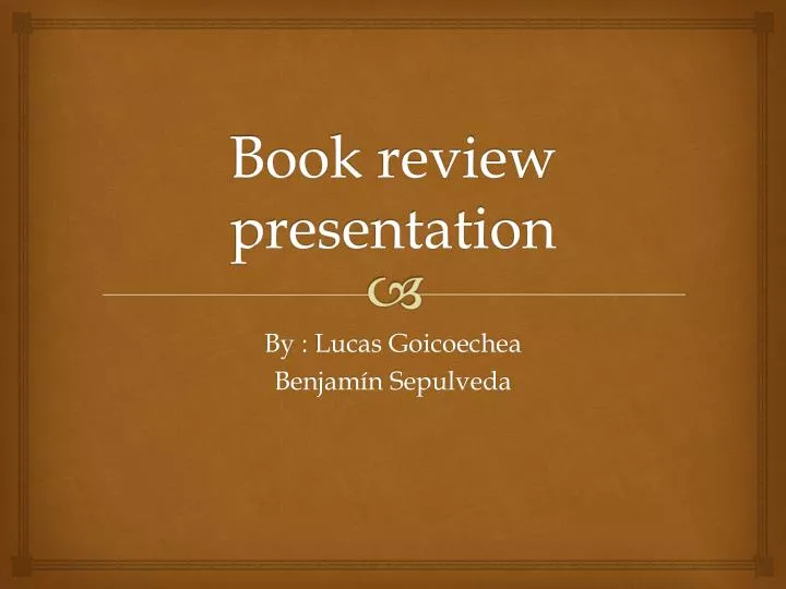 ppt on book review