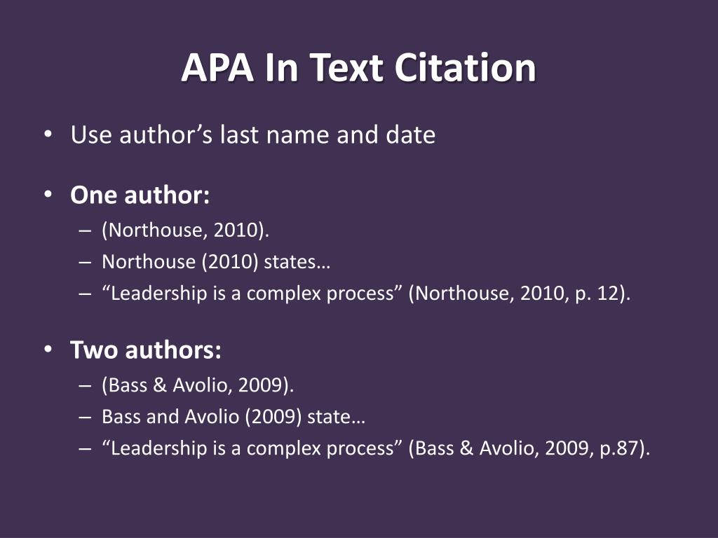 apa citation for a apower point
