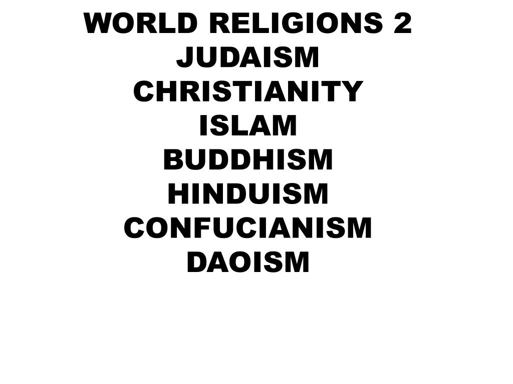 Buddhism Hinduism Confucianism And Monotheistic Religions
