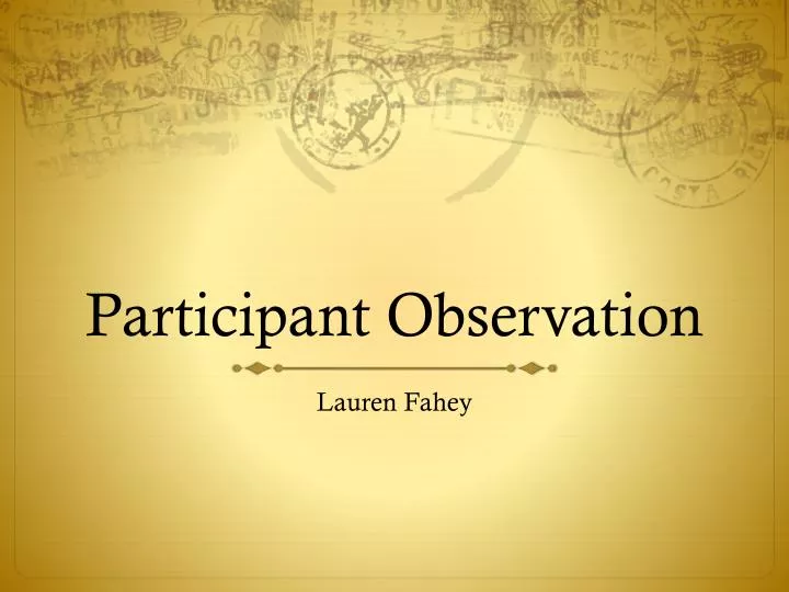 participant observation n.