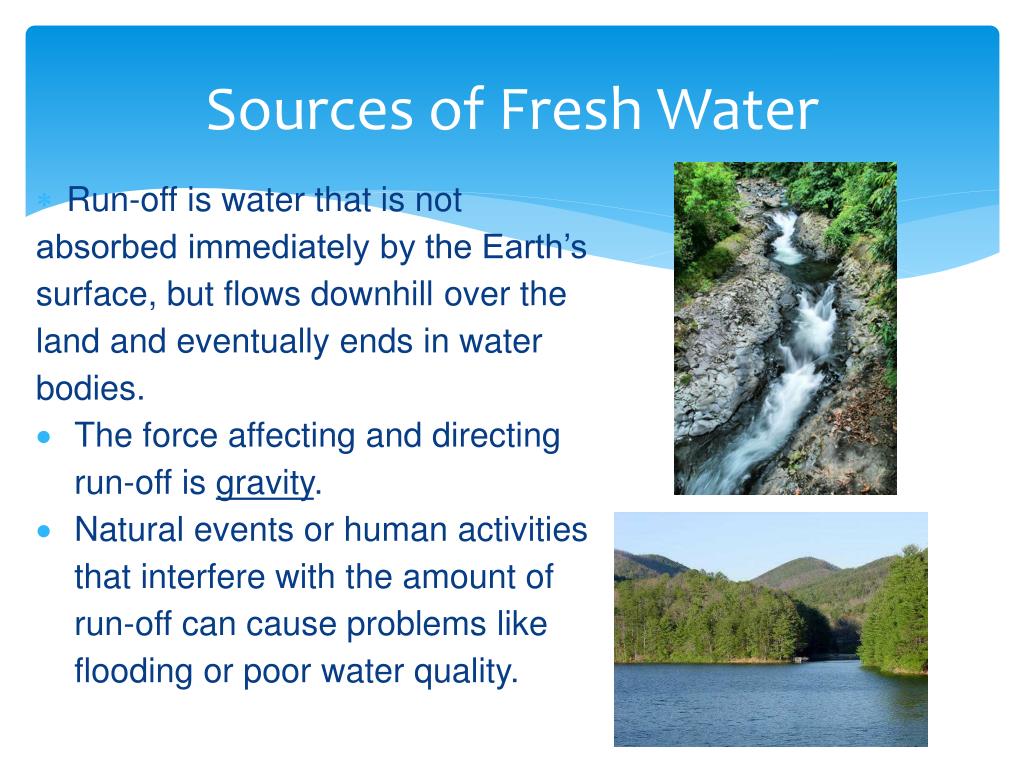 ppt presentation on sources of water