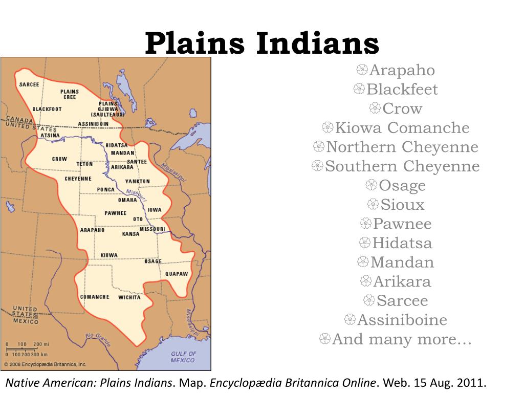 Great Plains Tribes Map