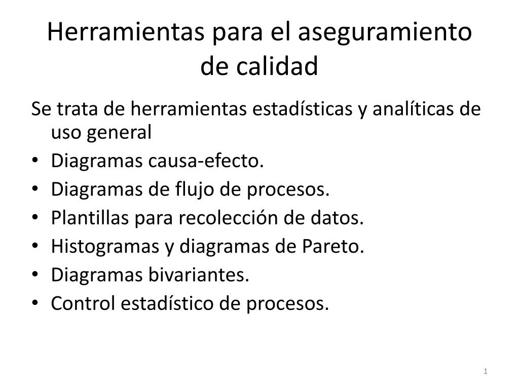 PPT - Herramientas para el aseguramiento de calidad PowerPoint Presentation  - ID:3076630