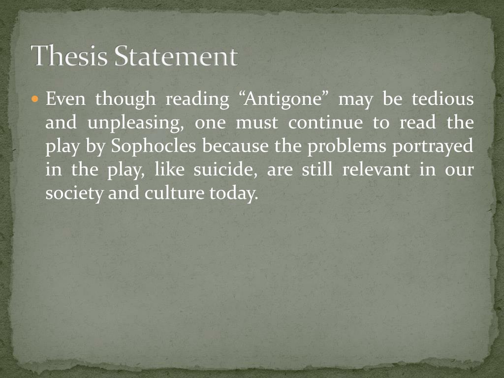 thesis statement example antigone