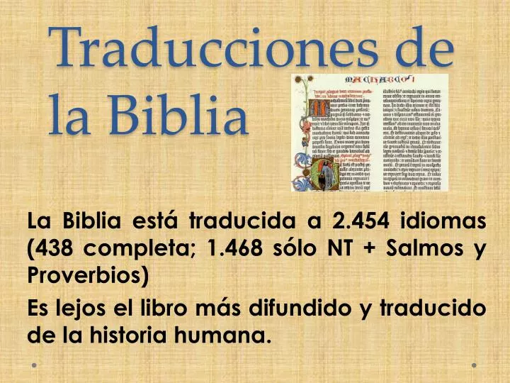 PPT - Traducciones De La Biblia PowerPoint Presentation, Free Download ...