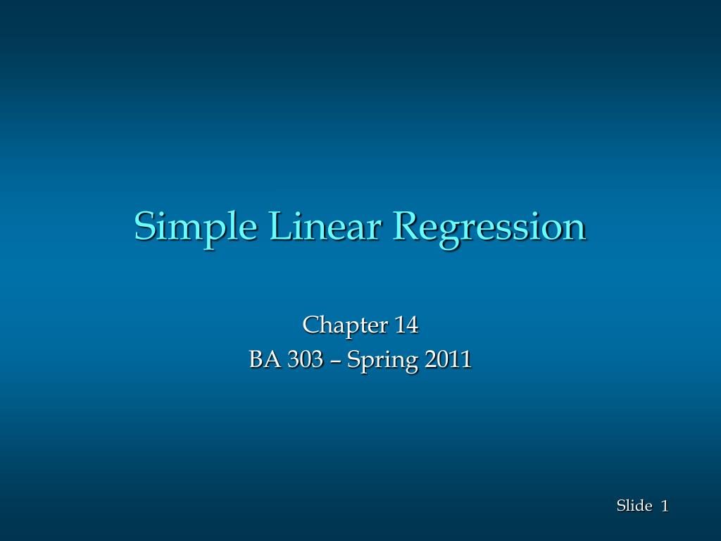 PPT - Simple Linear Regression PowerPoint Presentation, Free Download ...