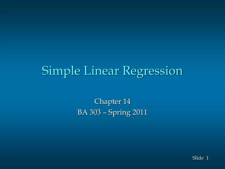 Ppt Simple Linear Regression Powerpoint Presentation Free Download Id 3078188