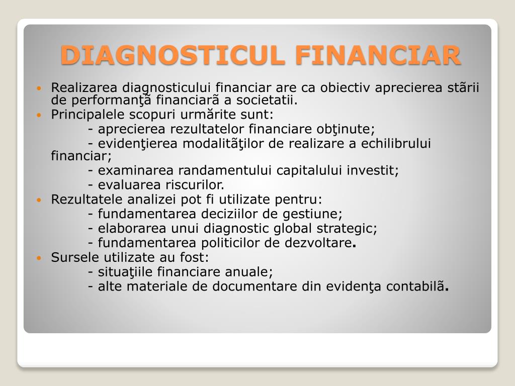 PPT - ANALIZA ECONOMICĂ FINANCIARĂ A UNEI SOCIETĂȚI PowerPoint Presentation  - ID:3078211
