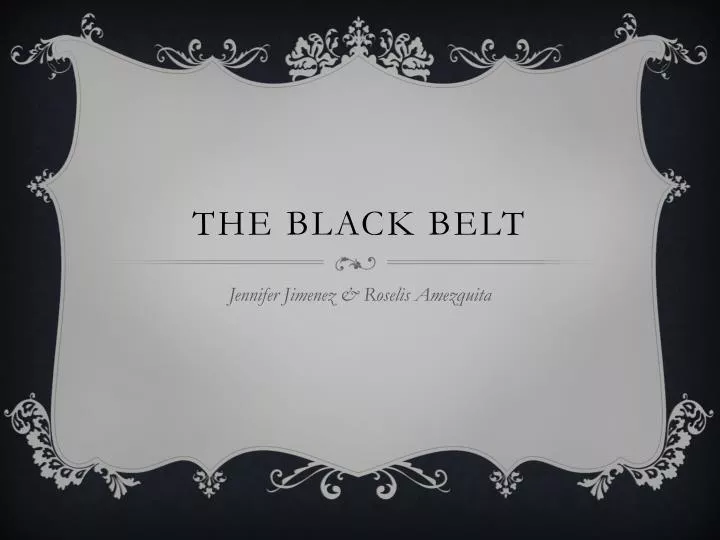the black belt n.