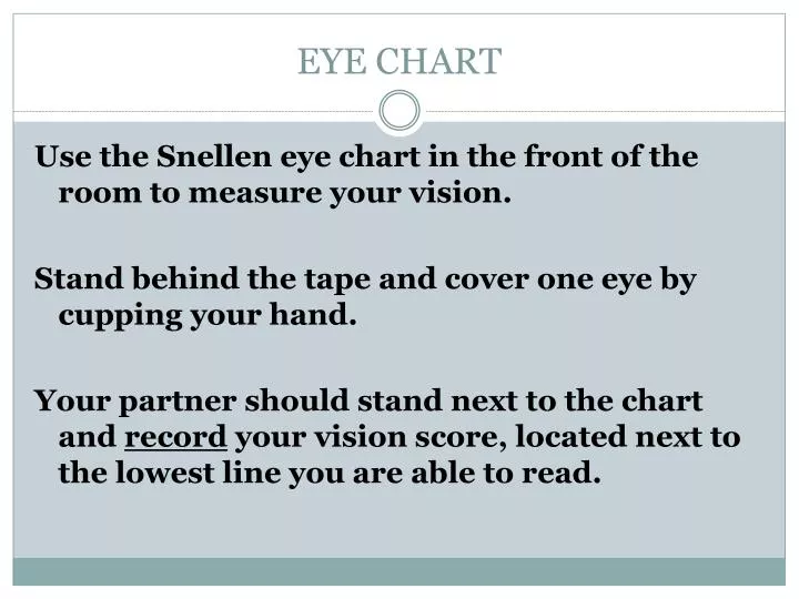 How To Score Snellen Eye Chart
