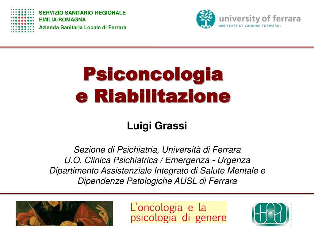 PPT - Psiconcologia e Riabilitazione PowerPoint Presentation, free download  - ID:3079630