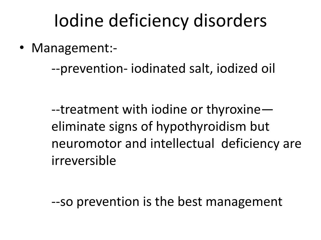 Treatment for 2024 iodine deficiency