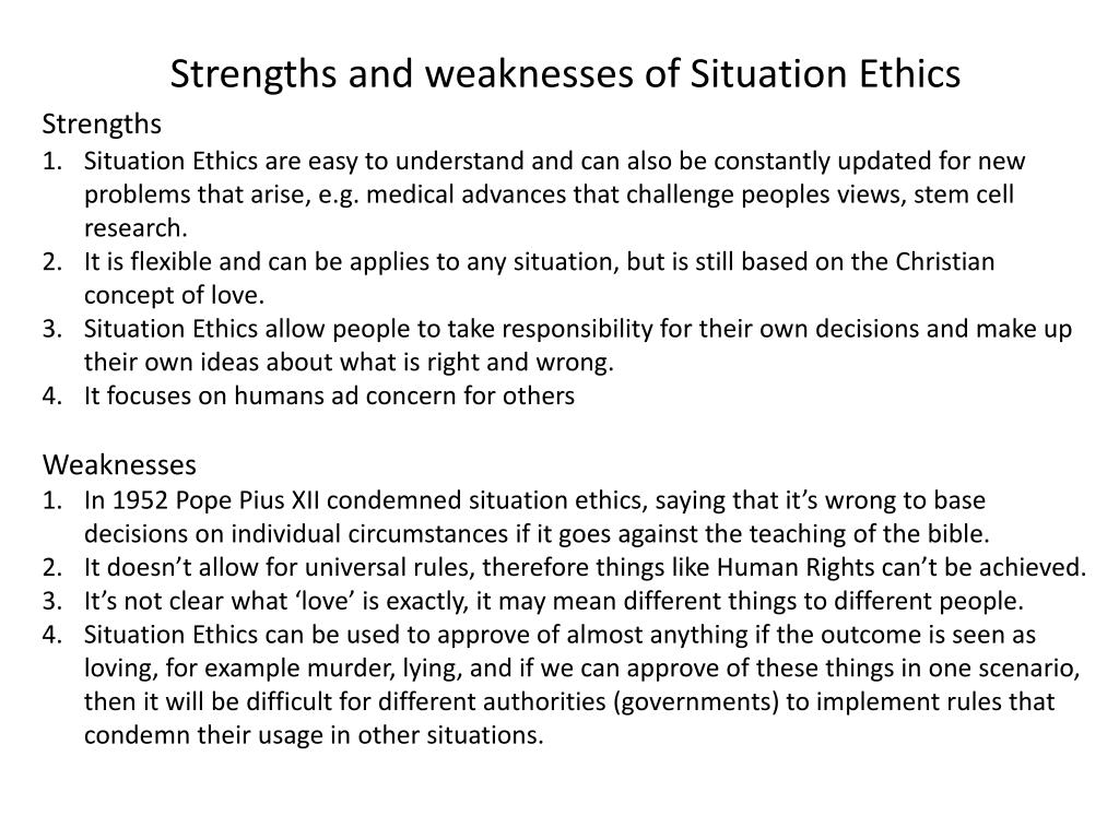PPT Situation Ethics PowerPoint Presentation, free download ID3080195
