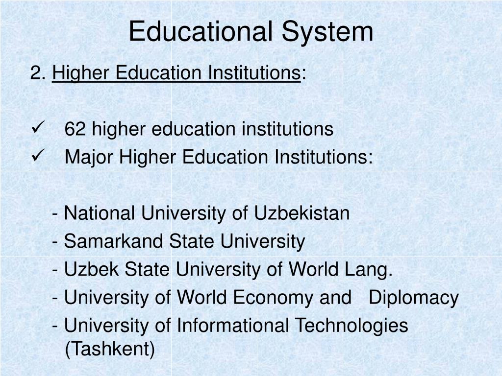 education system of uzbekistan essay