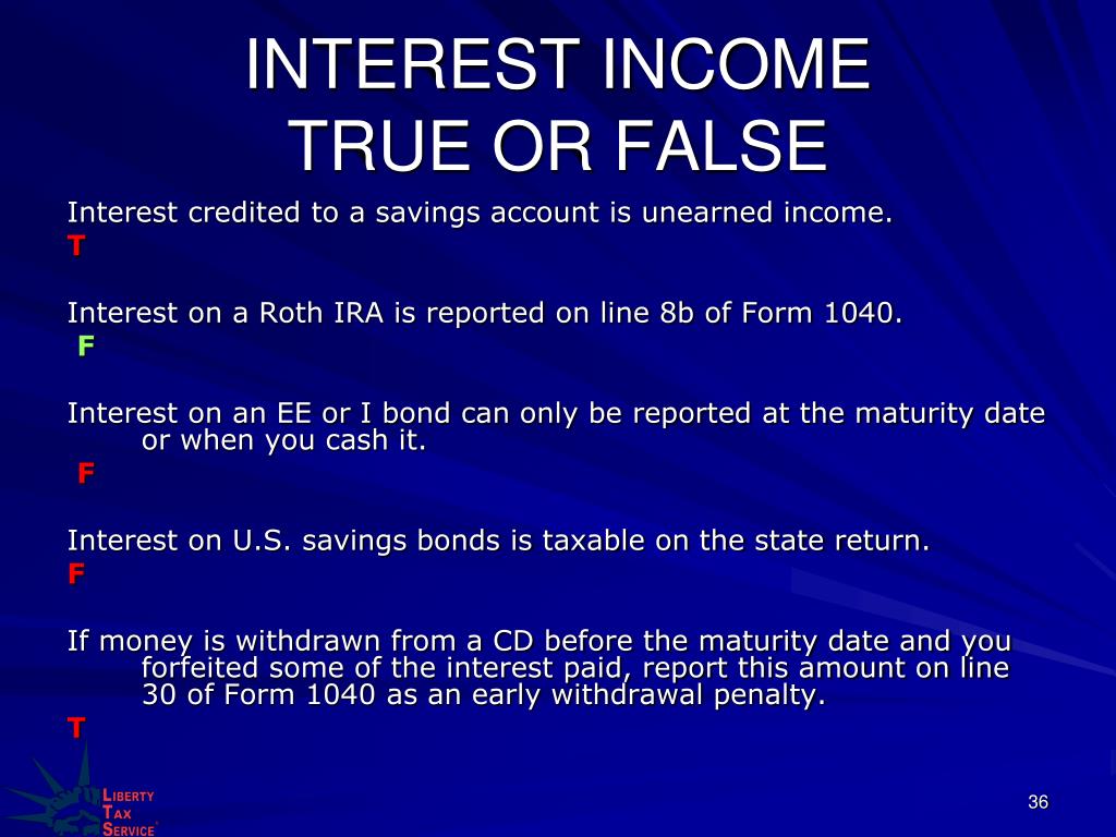 PPT - Liberty Tax Service Basic Income Tax Course Lesson 5 PowerPoint ...