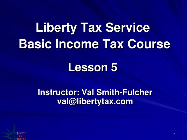 PPT Liberty Tax Service Basic Tax Course Lesson 5 PowerPoint