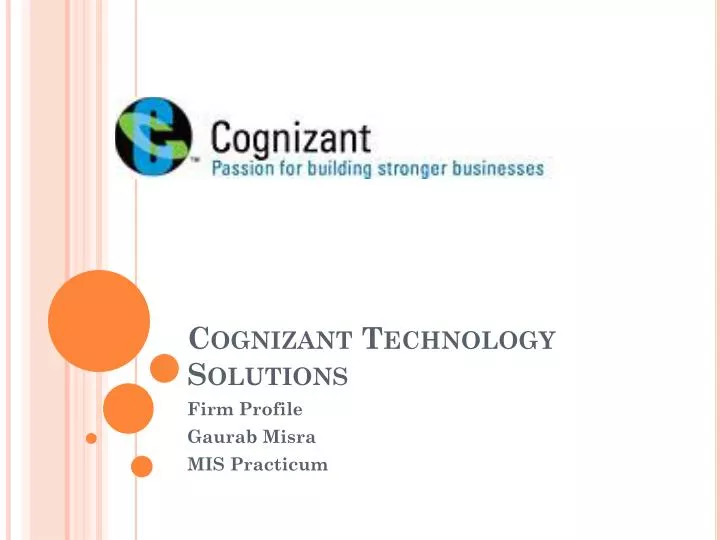 cognizant technology solutions ppt presentation