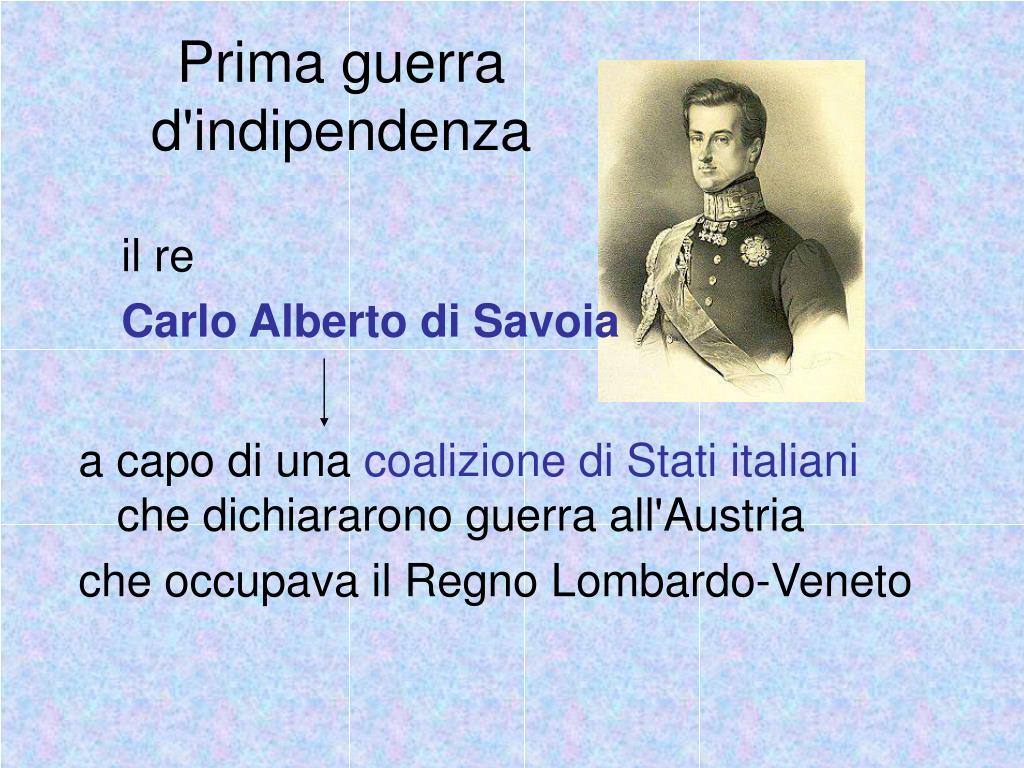 Prima Guerra D'indipendenza Riassunto Semplice Pdf PPT - Guerre di indipendenza italiane PowerPoint Presentation, free