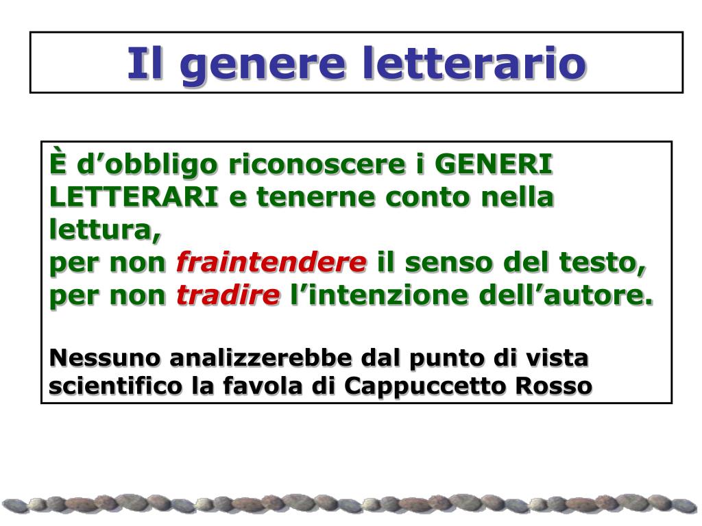 Genere Letterario Spesso Ambientato Nel Futuro PPT - 2) Il genere letterario COME PowerPoint Presentation, free