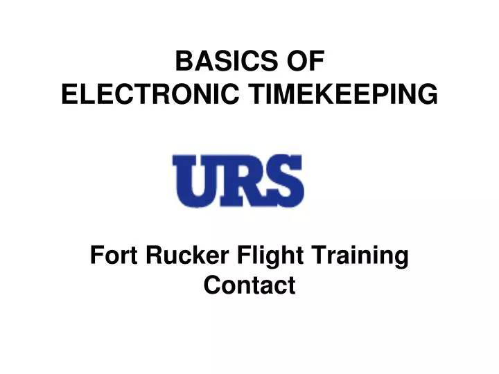 PPT BASICS OF ELECTRONIC TIMEKEEPING PowerPoint Presentation, free
