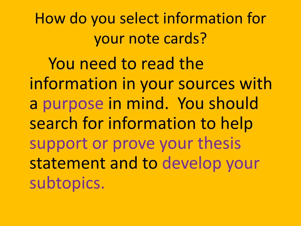 notecard method research paper