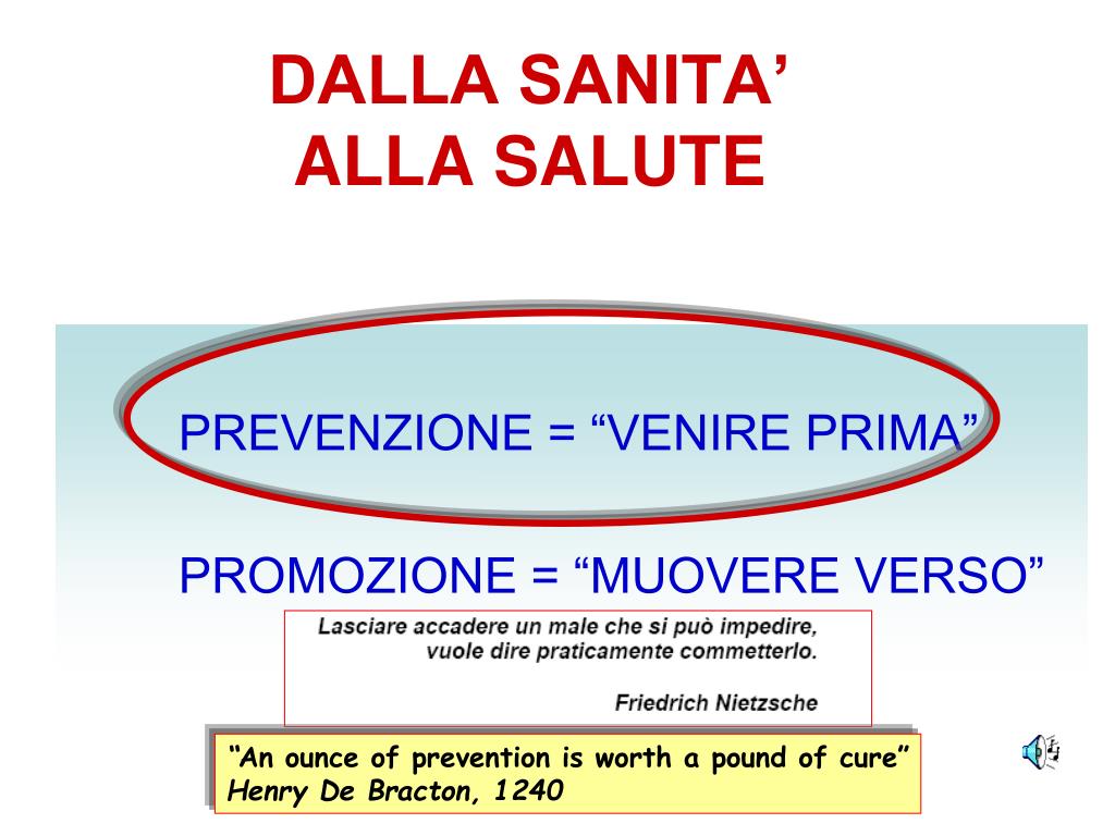 PPT - PREVENZIONE DELLE MALATTIE e PROMOZIONE DELLA SALUTE PowerPoint ...
