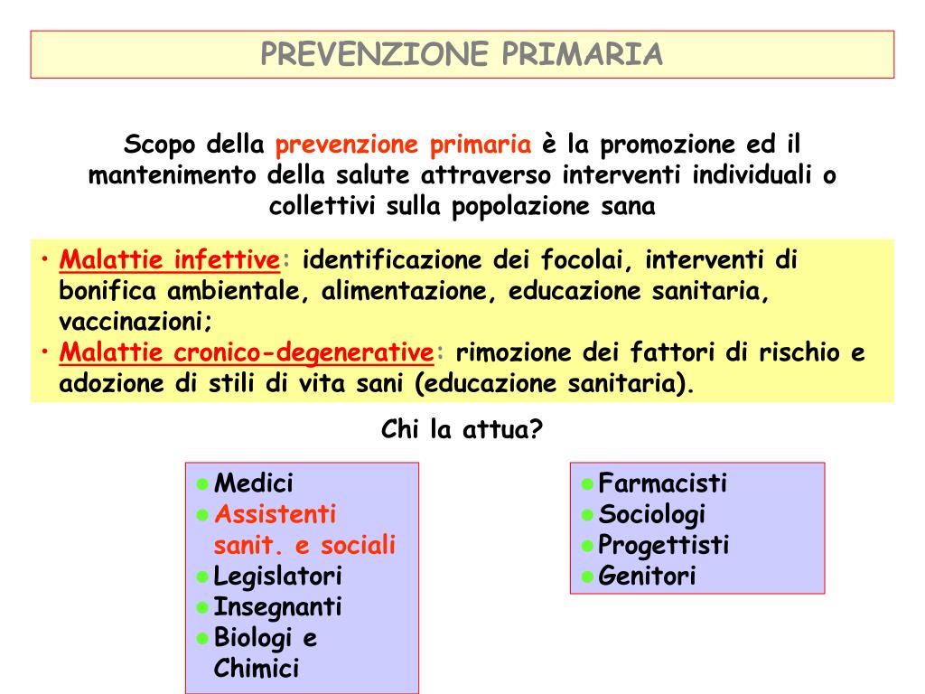 PPT - PREVENZIONE DELLE MALATTIE e PROMOZIONE DELLA SALUTE PowerPoint ...