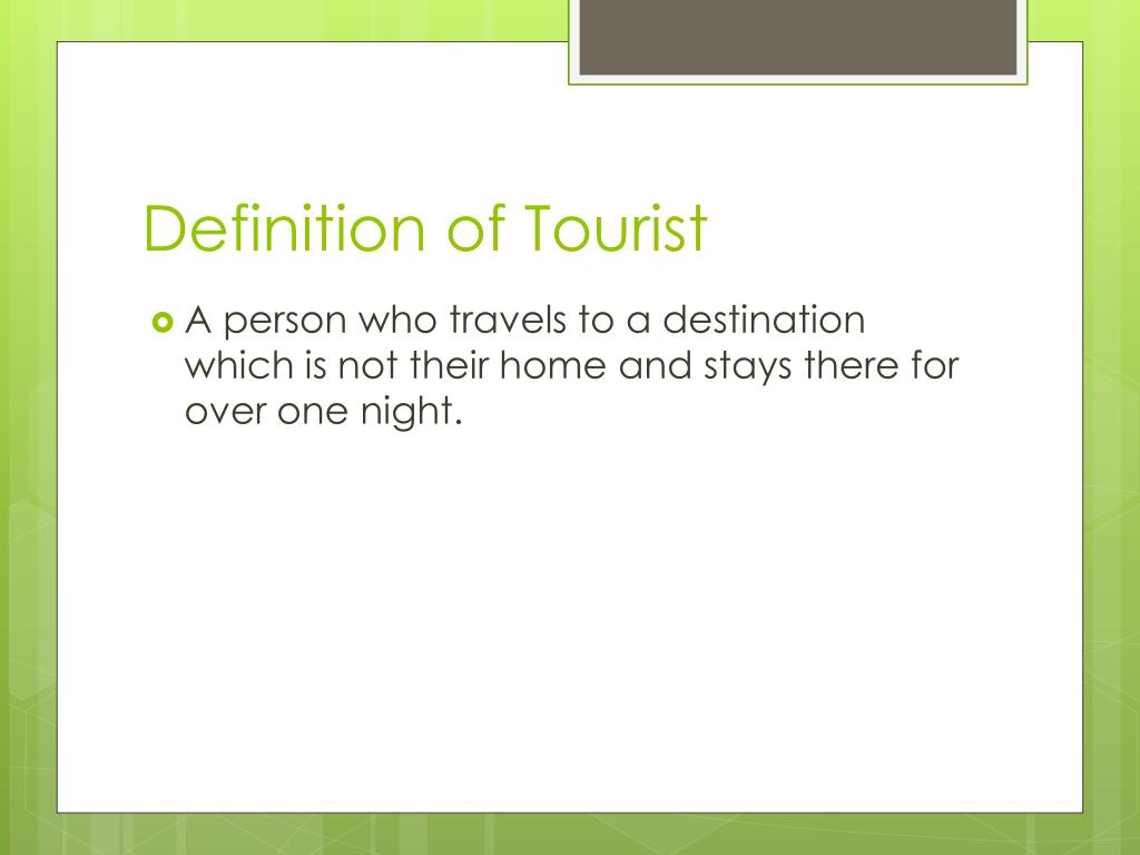 tourist definition and english