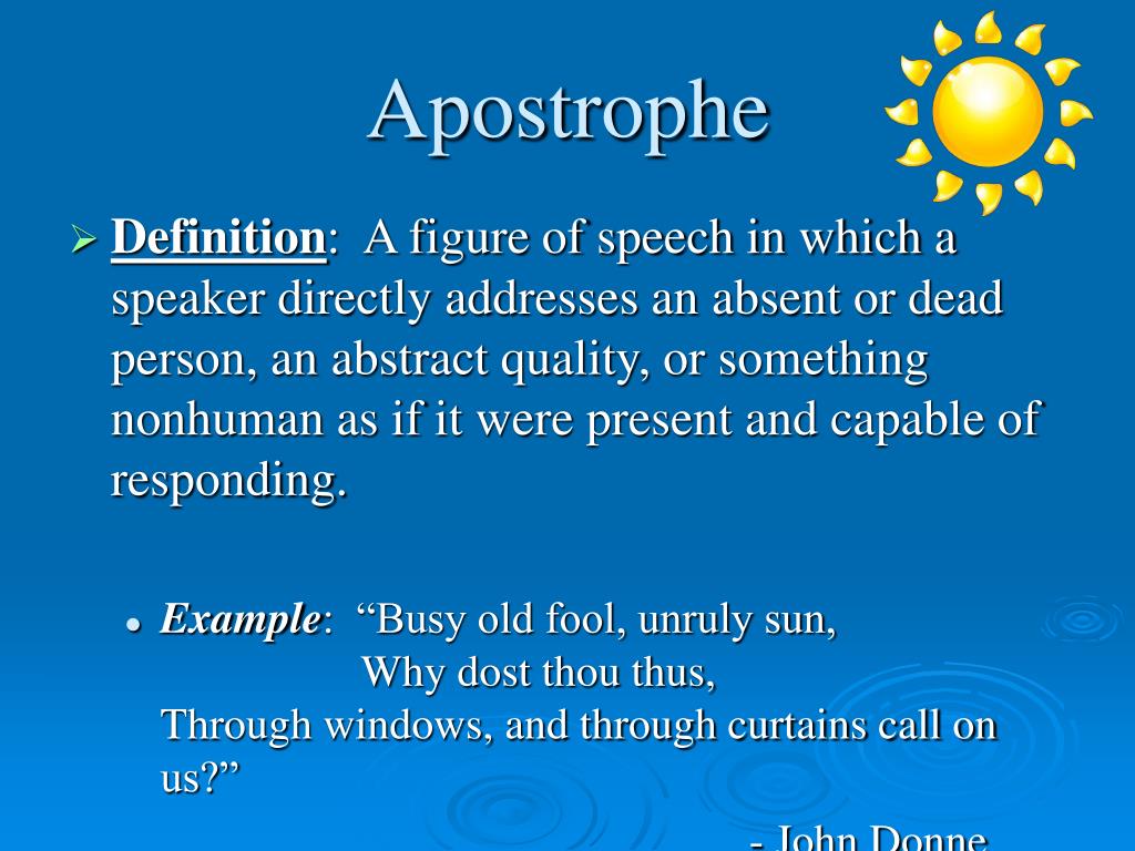 Apostrophe Figure Of Speech Definition - sharedoc