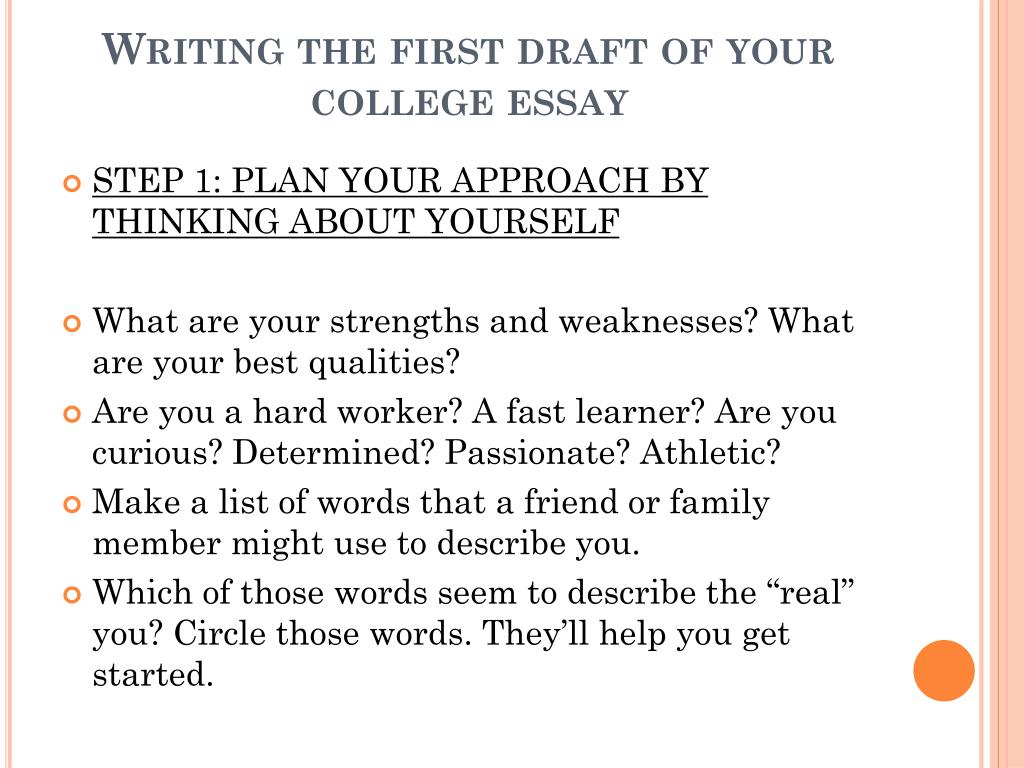 how to start a essay draft