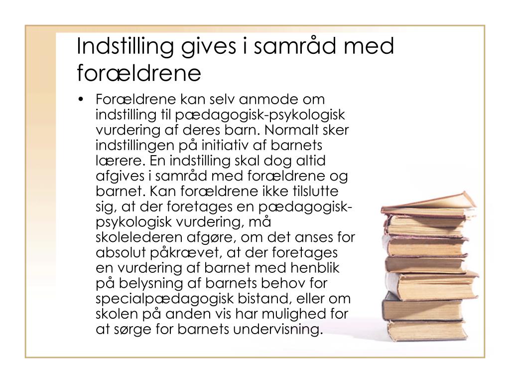 PPT - Vejledning Om Sagsbehandling I Sager Om Specialundervisning ...