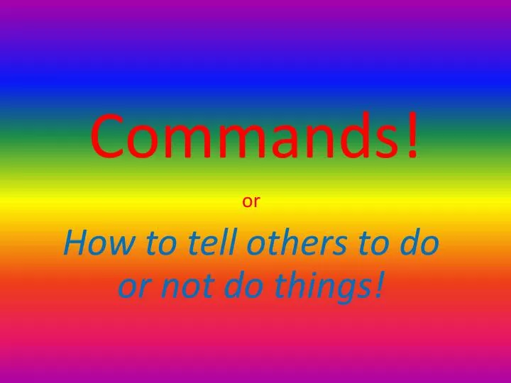 commands n.