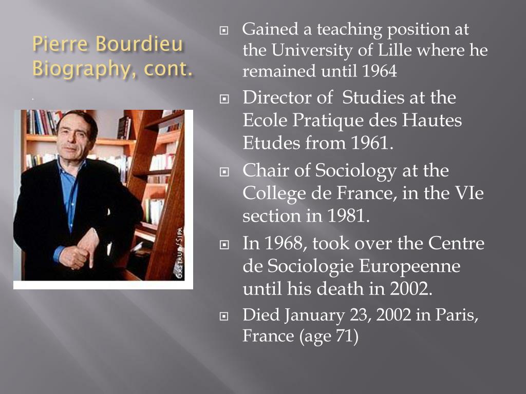 PPT - Pierre Bourdieu Cultural And Symbolic Capital PowerPoint ...